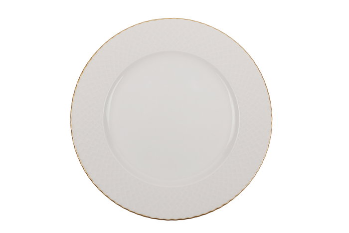 Hermia Vajilla de 24 piezas BNIRN24Y2520 en Blanco y Oro